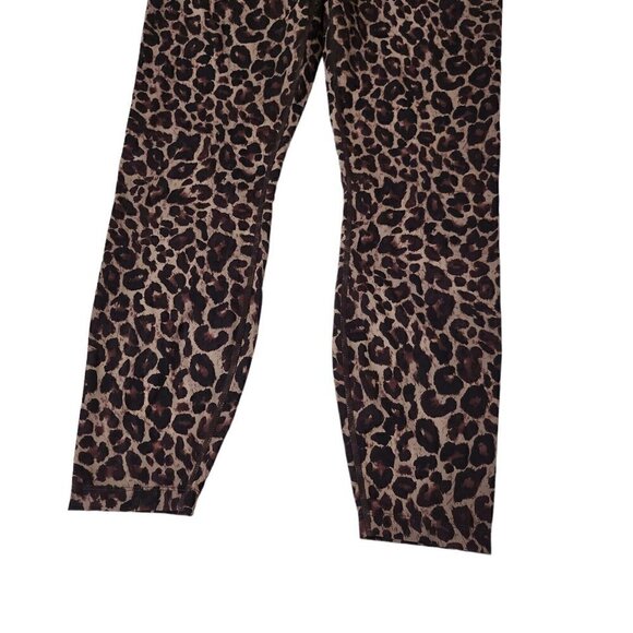 Varley Leggings Womens Large Luna Tort Leopard Print‎ Brown Dry Wick Athleisure - Picture 2 of 10